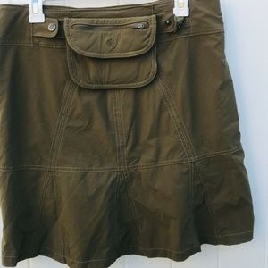 ATHLETA Hit The Trail Skort Skirt, Olive Green 6T